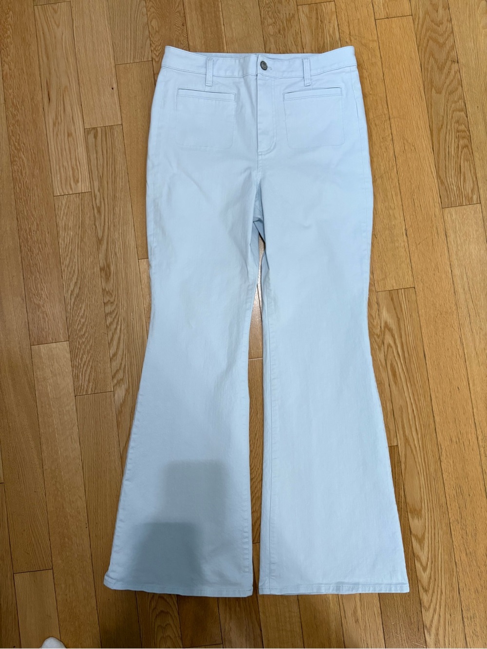 J.Crew Flare Pant Washed Twill Pastel Blue 28 Coastal Granddaughter - Picture 2 of 14